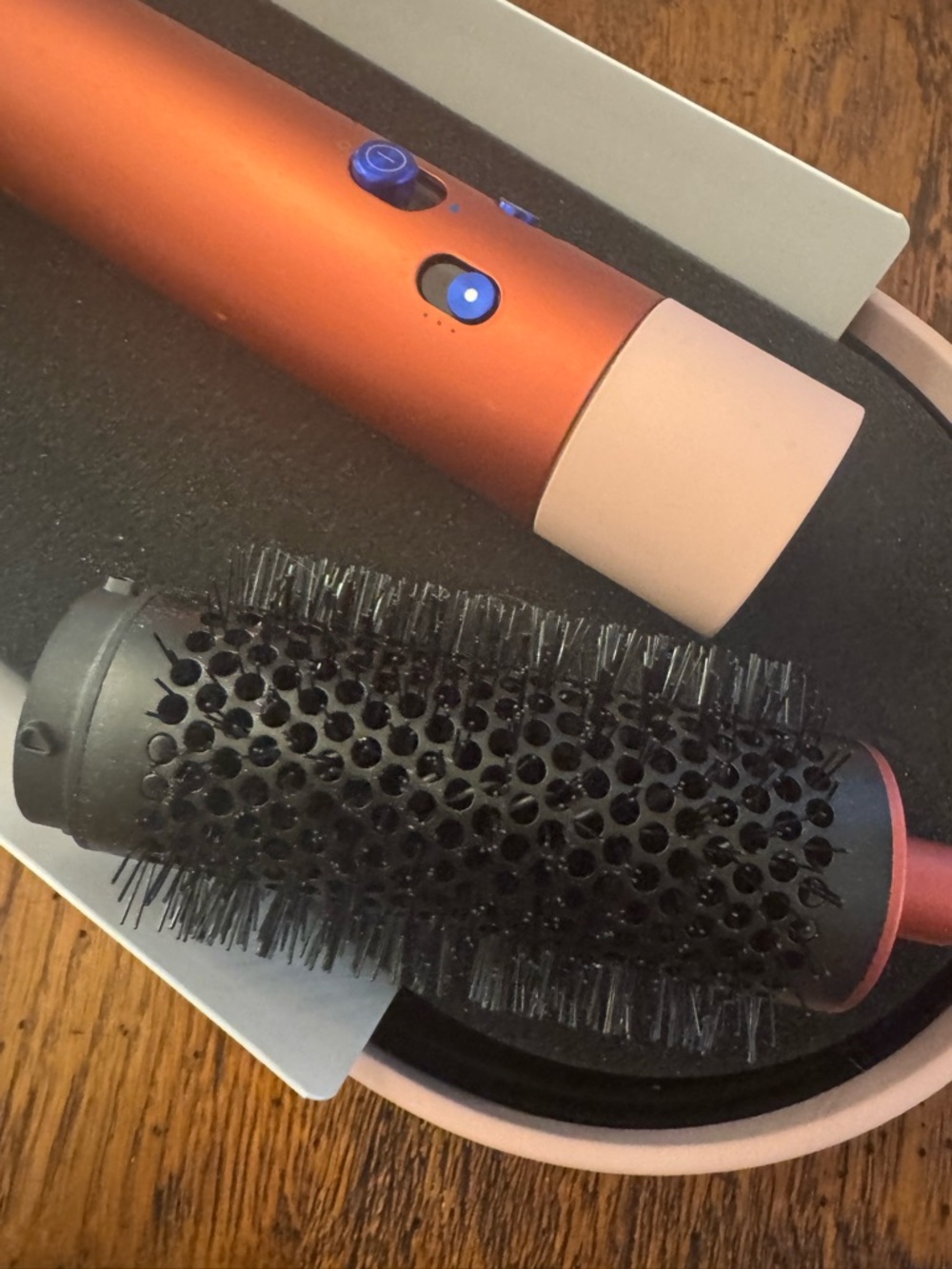 Dyson Hot+Cool Orange and Pink Hair Styler with Black Brush